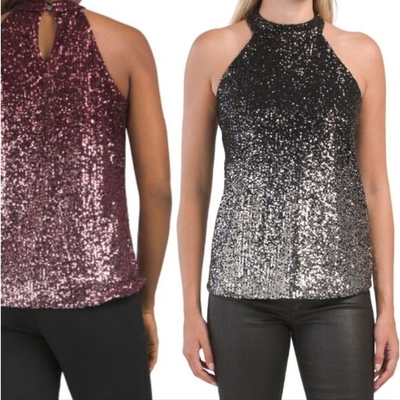 Cable & Gauge -208 Snakeskin‎ Print Halter Neck Tank Top Grey Cream NWT XS - Picture 4 of 10